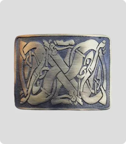 Celtic Weave Kilt Belt Buckle Antique