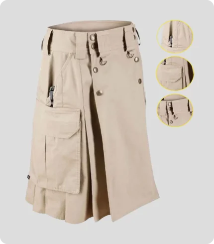 Khaki Combat Utility Kilt