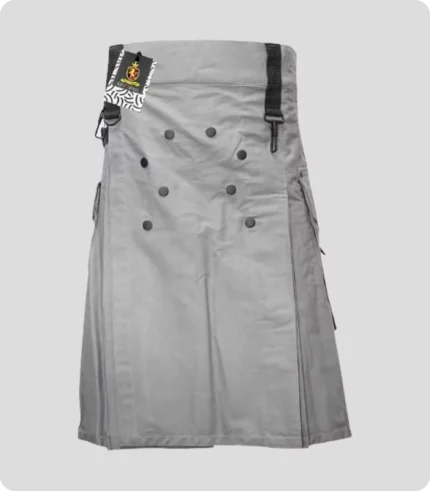 Men Fashion Grey Utility Kilt