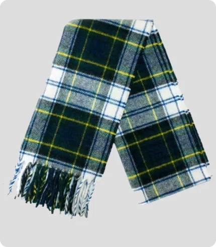 Premium Quality Gordon Dress tartan lambswool scarf Design 24