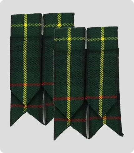 Premium Quality Gordon Tartan Kilt Flashes