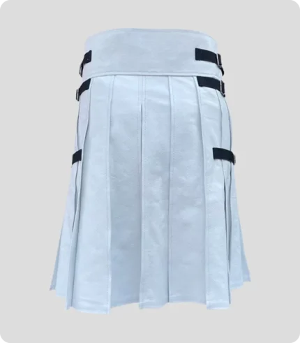 White Leather Kilt