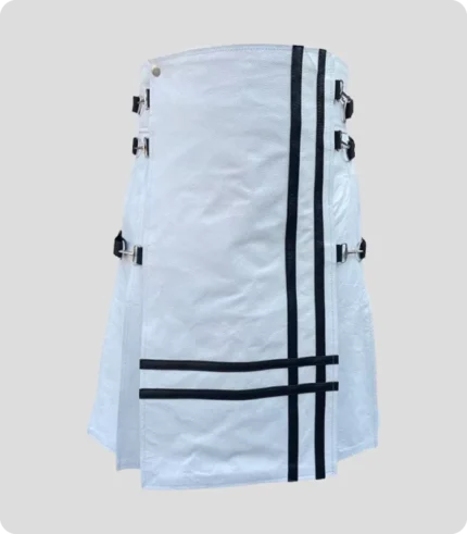 White Leather Kilt