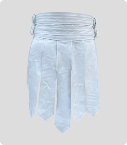 White Warrior Leather Kilt